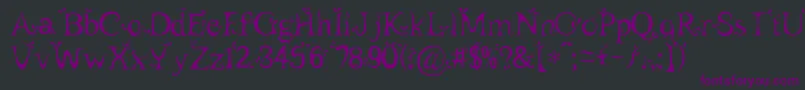 Шрифт Leaf1 – фиолетовые шрифты на чёрном фоне