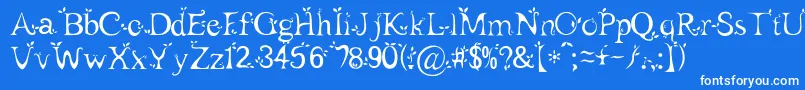 Leaf1 Font – White Fonts on Blue Background