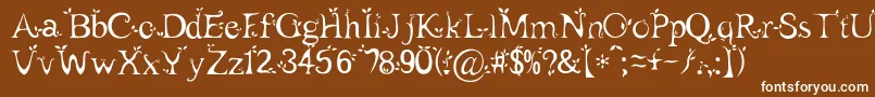 Leaf1 Font – White Fonts on Brown Background