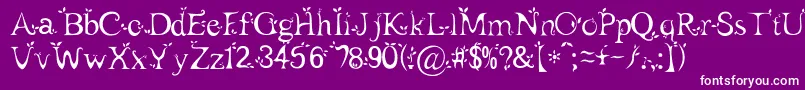 Leaf1 Font – White Fonts on Purple Background