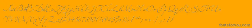 Zeferinoone-Schriftart – Graue Schriften auf orangefarbenem Hintergrund