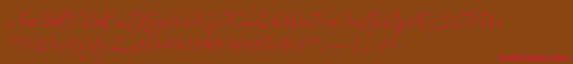 Zeferinoone Font – Red Fonts on Brown Background