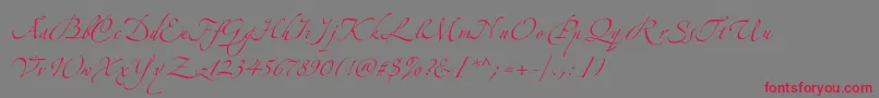 Zeferinoone Font – Red Fonts on Gray Background