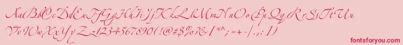 Zeferinoone Font – Red Fonts on Pink Background