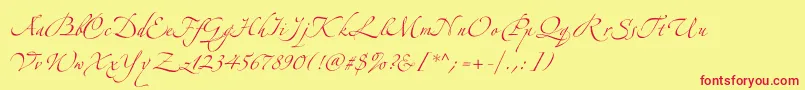 Zeferinoone Font – Red Fonts on Yellow Background