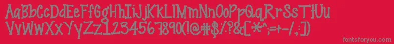 BouquetOfDandelions Font – Gray Fonts on Red Background