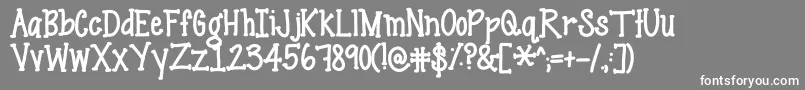 BouquetOfDandelions Font – White Fonts on Gray Background