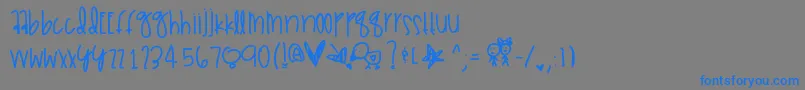 Gammajays Font – Blue Fonts on Gray Background
