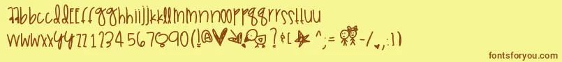 Gammajays Font – Brown Fonts on Yellow Background