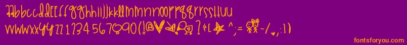 Gammajays Font – Orange Fonts on Purple Background