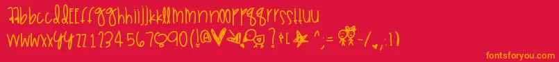 Gammajays Font – Orange Fonts on Red Background