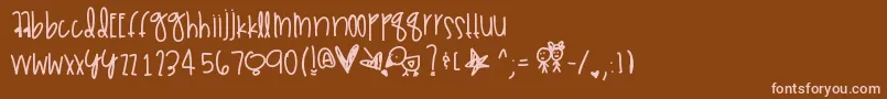 Gammajays Font – Pink Fonts on Brown Background