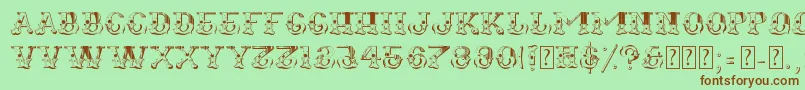 Fugitiva Font – Brown Fonts on Green Background