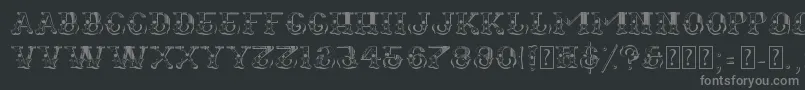 Fugitiva Font – Gray Fonts on Black Background