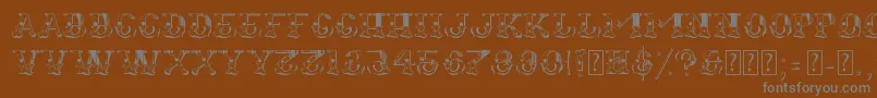 Fugitiva Font – Gray Fonts on Brown Background