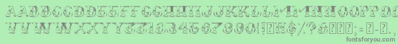Fugitiva Font – Gray Fonts on Green Background