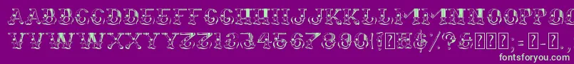 Fugitiva Font – Green Fonts on Purple Background