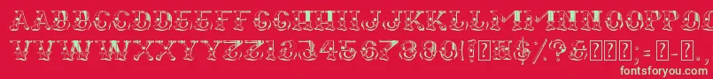 Fugitiva Font – Green Fonts on Red Background