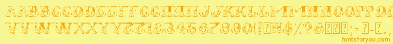 Fugitiva Font – Orange Fonts on Yellow Background