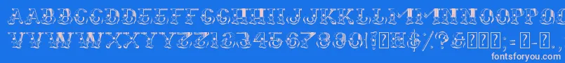Fugitiva Font – Pink Fonts on Blue Background