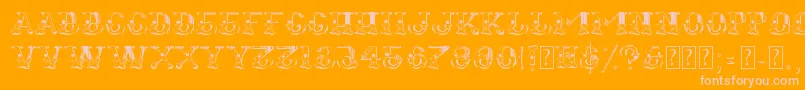 Fugitiva Font – Pink Fonts on Orange Background