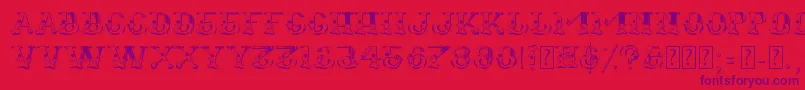 Fugitiva Font – Purple Fonts on Red Background