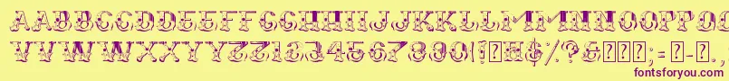 Fugitiva Font – Purple Fonts on Yellow Background