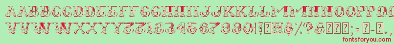 Fugitiva Font – Red Fonts on Green Background