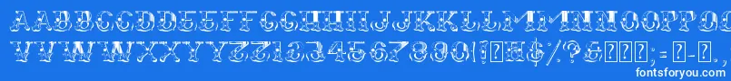Fugitiva Font – White Fonts on Blue Background