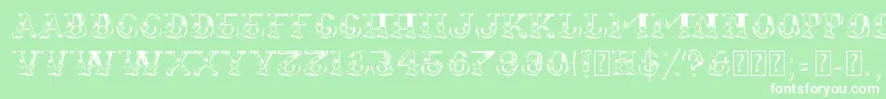 Fugitiva Font – White Fonts on Green Background