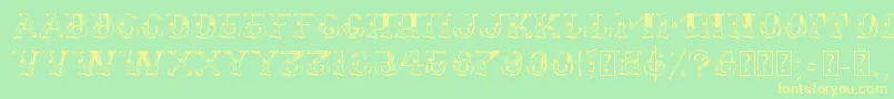 Fugitiva Font – Yellow Fonts on Green Background