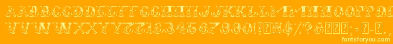 Fugitiva Font – Yellow Fonts on Orange Background