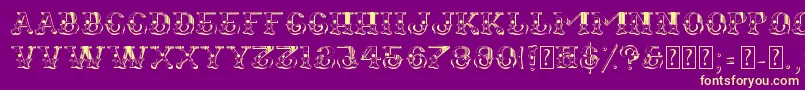Fugitiva Font – Yellow Fonts on Purple Background