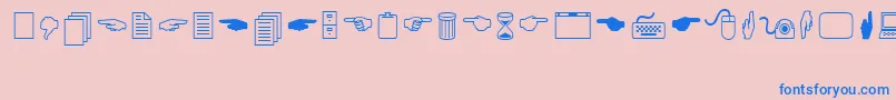 LucidaIcons Font – Blue Fonts on Pink Background