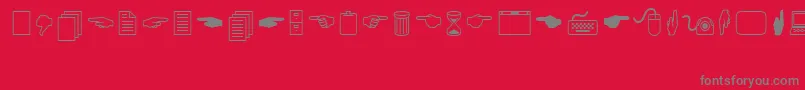 LucidaIcons Font – Gray Fonts on Red Background