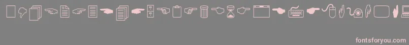 LucidaIcons Font – Pink Fonts on Gray Background