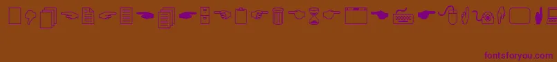 LucidaIcons Font – Purple Fonts on Brown Background