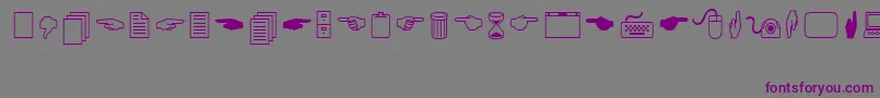 LucidaIcons Font – Purple Fonts on Gray Background