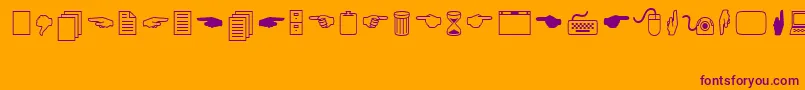 Police LucidaIcons – polices violettes sur fond orange
