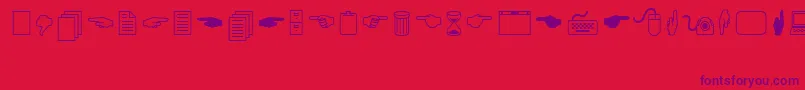LucidaIcons Font – Purple Fonts on Red Background