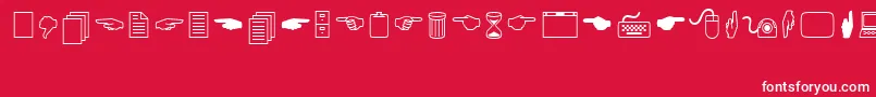 LucidaIcons Font – White Fonts on Red Background