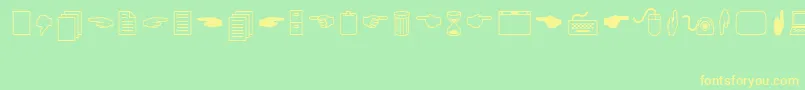 Шрифт LucidaIcons – жёлтые шрифты на зелёном фоне