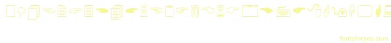 LucidaIcons Font – Yellow Fonts on White Background