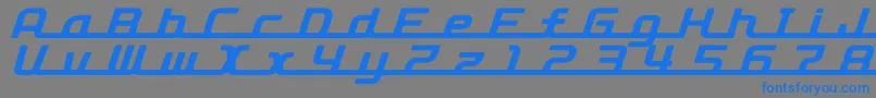 D3RoadsterismLongItalic Font – Blue Fonts on Gray Background