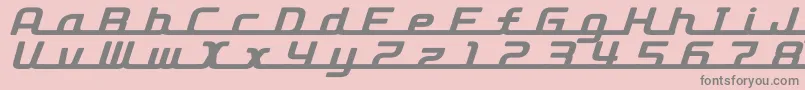 Шрифт D3RoadsterismLongItalic – серые шрифты на розовом фоне