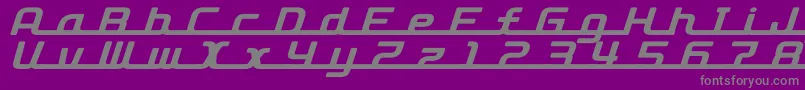 D3RoadsterismLongItalic Font – Gray Fonts on Purple Background