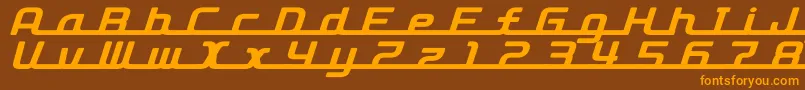 D3RoadsterismLongItalic Font – Orange Fonts on Brown Background