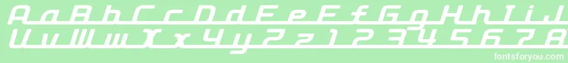 D3RoadsterismLongItalic Font – White Fonts on Green Background