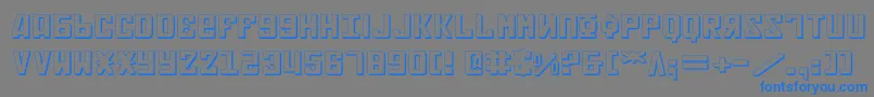 SovietExpanded3D Font – Blue Fonts on Gray Background