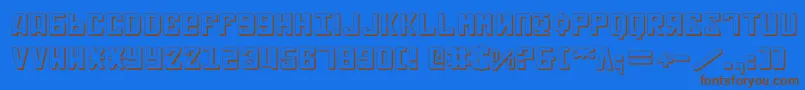 Подробнее о шрифте SovietExpanded3D Шрифт SovietExpanded3D – коричневые шрифты на синем фоне